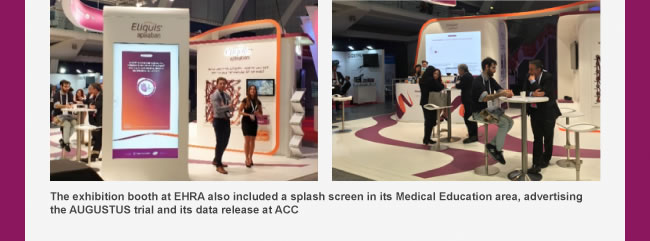 The exhibition booth at EHRA